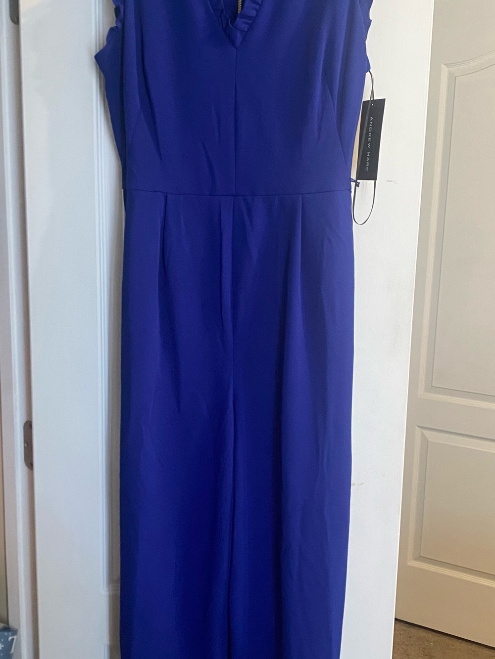 Women’s Sleeveless V-Neck Jumpsuit  in Royal Blue